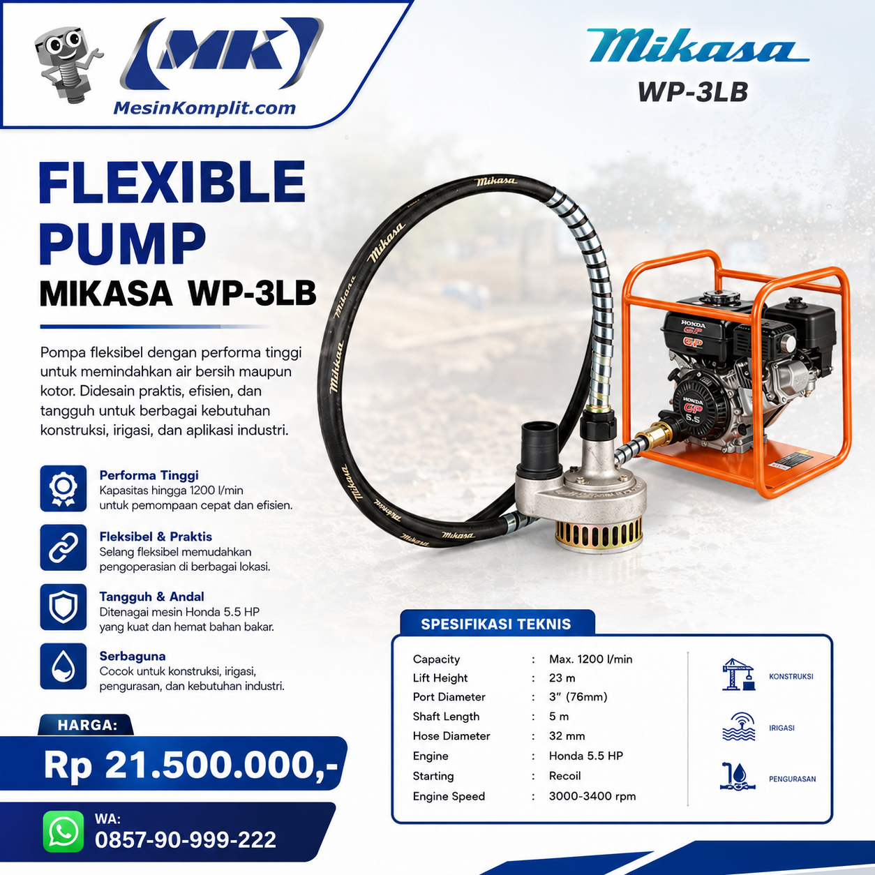 Pompa Fleksibel Mikasa (P...